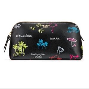 Victoria's Secret Black Pouch with Neon Accents